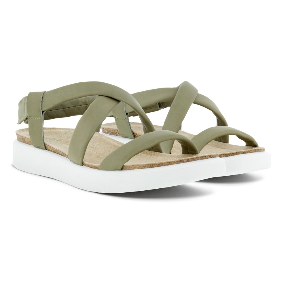 Sandalias Mujer - ECCO Corksphere Flat - Verde Oliva - POJ610345